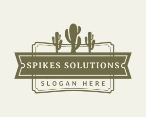 Western Cactus Plant logo design