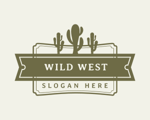 Western - Western Cactus Plant logo design