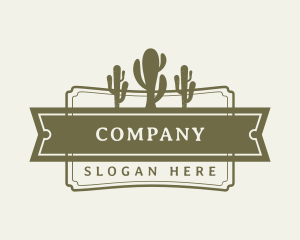 Signage - Western Cactus Plant logo design