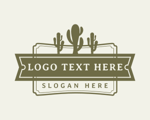 Signage - Western Cactus Plant logo design