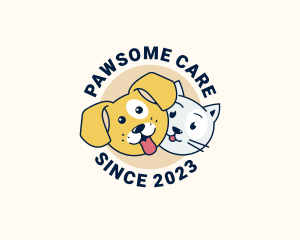 Puppy Cat Veterinarian logo design