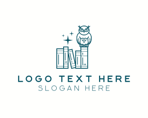 Study - Owl Book Library logo design