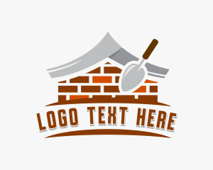 Trowel - Brick Trowel Masonry logo design