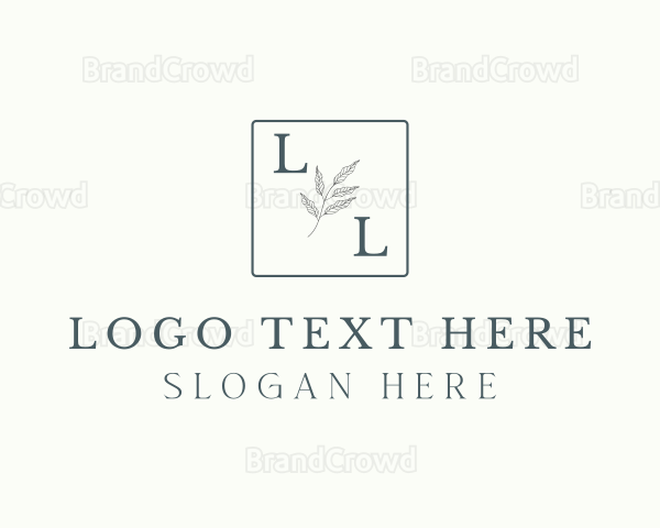 Aesthetic Botanical Leaves Logo