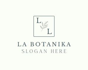 Aesthetic Botanical Leaves logo design