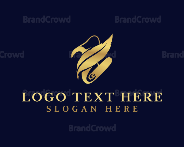 Feather Pen Paper Logo