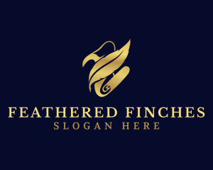 Feather Pen Paper logo design