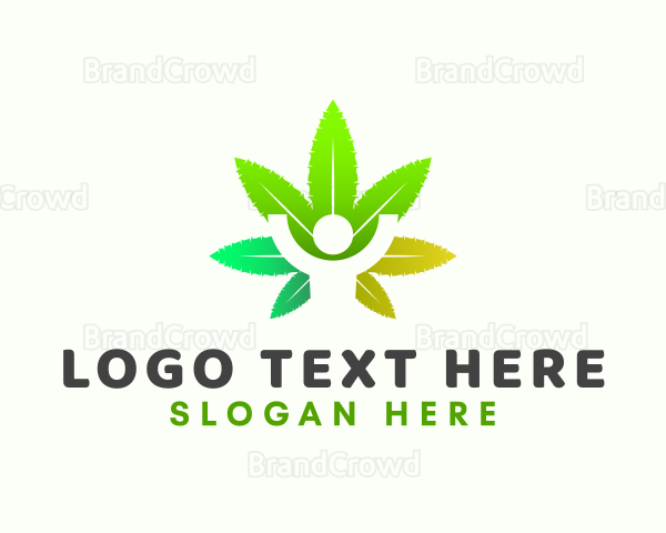 Health Weed Person Logo