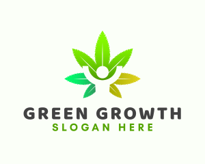 Health Weed Person logo design