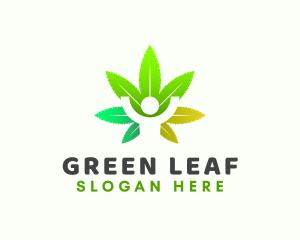 Health Weed Person logo design