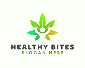 Health Weed Person logo design