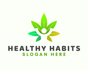 Health Weed Person logo design