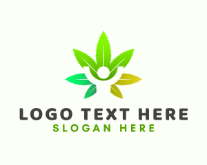Health Weed Person Logo