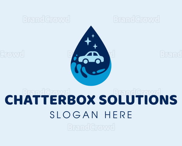 Car Wash Water Droplet Logo