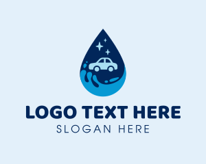 Automated Wash - Car Wash Water Droplet logo design