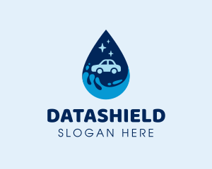 Auto Wash - Car Wash Water Droplet logo design