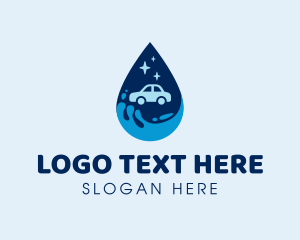 Car Club - Car Wash Water Droplet logo design