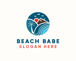 Sunset Beach House Property logo design