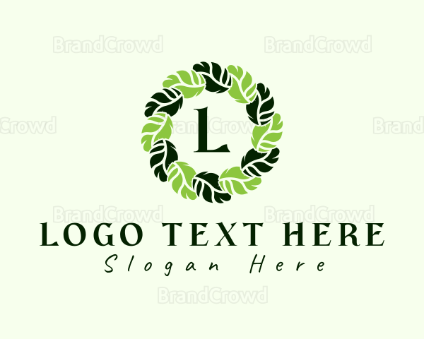 Leaf Wreath Wellness Logo