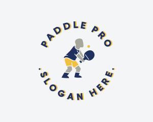 Paddle - Table Tennis Athlete logo design