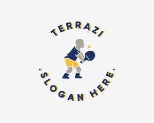 Table Tennis Athlete  logo design