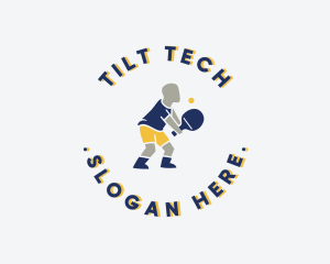 Table Tennis Athlete  logo design