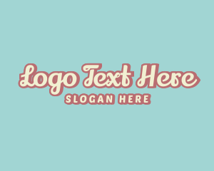 Typography - Retro Script Company logo design