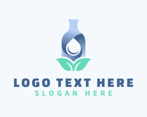 Fluid - Distilled Water Bottle logo design