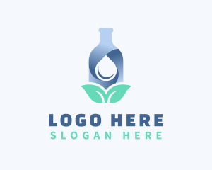 Water Supply - Distilled Water Bottle logo design