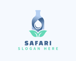 Water Drop - Distilled Water Bottle logo design