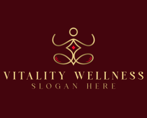 Premium Wellness Yoga logo design