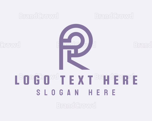 Modern Digital Tech Letter R Logo