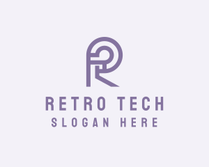 Modern Digital Tech Letter R logo design