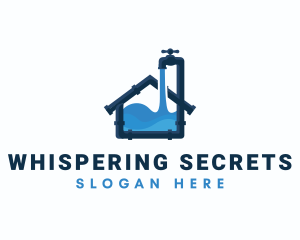 Faucet Tap Plumbing logo design