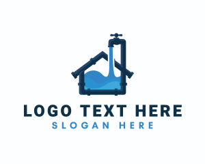 Faucet Tap Plumbing logo design