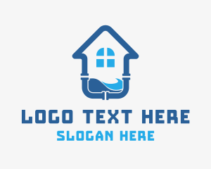 Repairman - Residential House Plumbing logo design