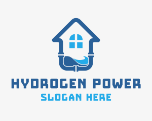 Hydrogen - Residential House Plumbing logo design
