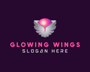 3D Wings Sphere logo design