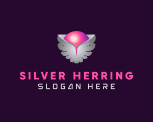 3D Wings Sphere logo design