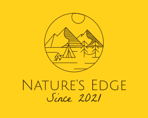 Outdoor - Campsite Mountain Outdoors logo design