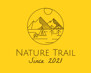 Outdoors - Campsite Mountain Outdoors logo design