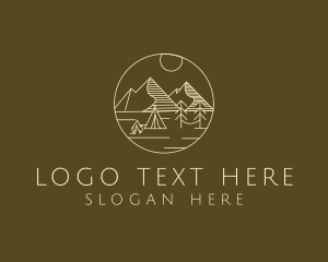 Outdoor - Campsite Mountain Outdoors logo design