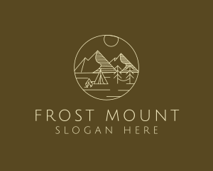 Campsite Mountain Outdoors logo design