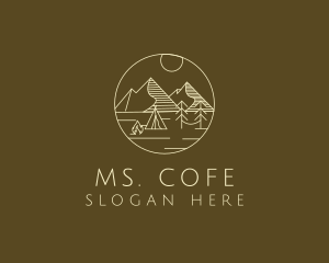 Campsite Mountain Outdoors logo design