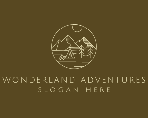 Campsite Mountain Outdoors logo design