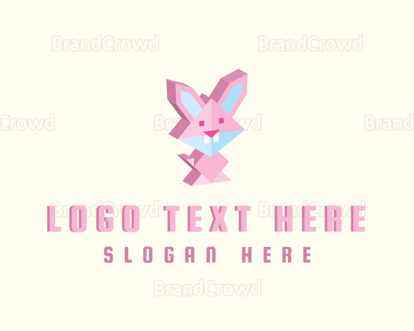 Isometric Bunny Rabbit Logo