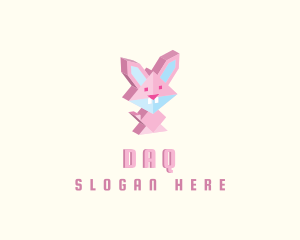 Kids - Isometric Bunny Rabbit logo design