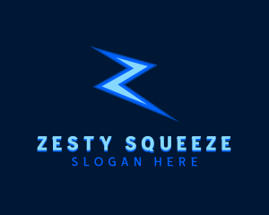 Zeus Lightning Letter Z logo design