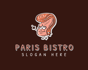 Pork Meat Food logo design