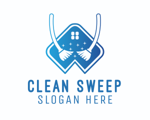 Sweep - Broom House Sweep logo design